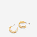 Bryan Anthonys Radiance Collection Baguette Mini Hoop Earrings Gold