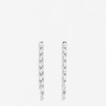 Bryan Anthonys Radiance Collection Baguette Chandelier Earrings Emerald Cut Silver