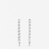 Bryan Anthonys Radiance Collection Baguette Chandelier Earrings Emerald Cut Silver
