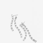 Bryan Anthonys Radiance Collection Baguette Chandelier Earrings Emerald Cut Silver