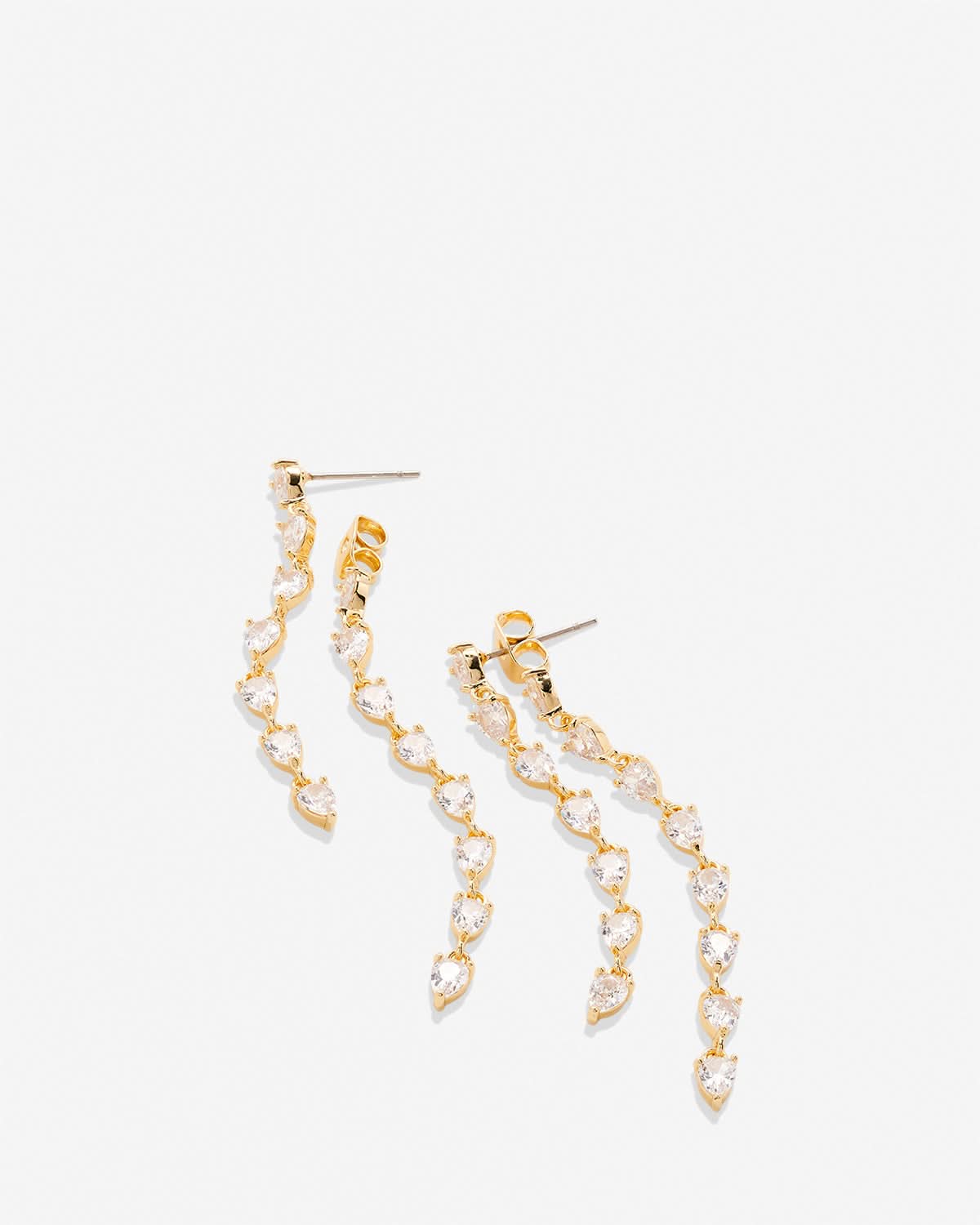 Bryan Anthonys Radiance Collection Pear Cut Chandelier Earrings Gold