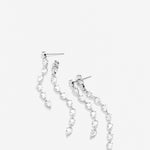 Bryan Anthonys Radiance Collection Pear Cut Chandelier Earrings Silver