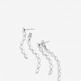 Bryan Anthonys Radiance Collection Pear Cut Chandelier Earrings Silver