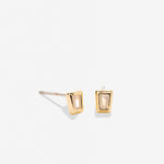 Bryan Anthonys Radiance Collection Baguette Stud Earrings Gold