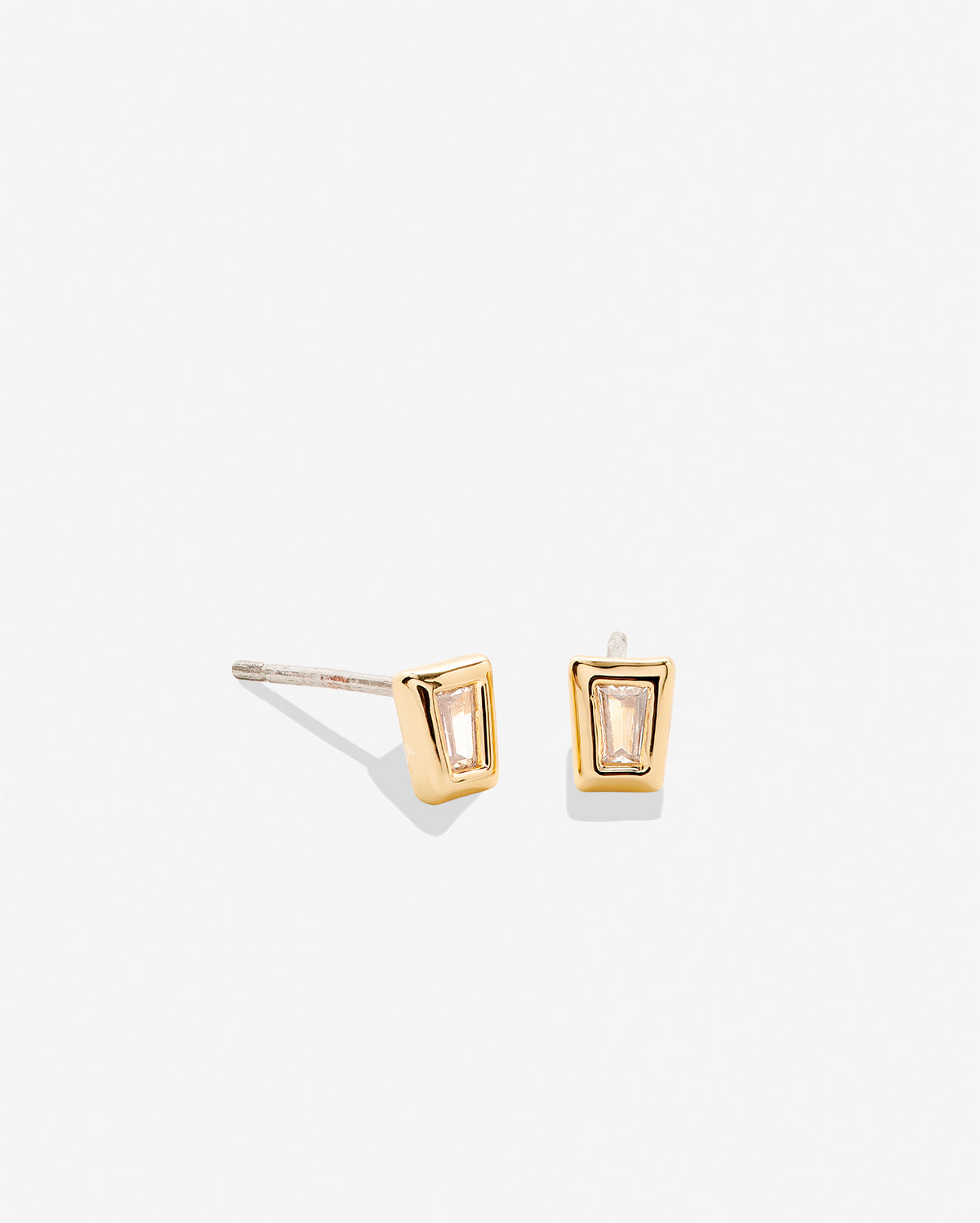 Bryan Anthonys Radiance Collection Baguette Stud Earrings Gold