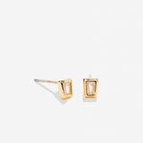 Bryan Anthonys Radiance Collection Baguette Stud Earrings Gold