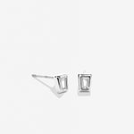Bryan Anthonys Radiance Collection Baguette Stud Earrings Silver