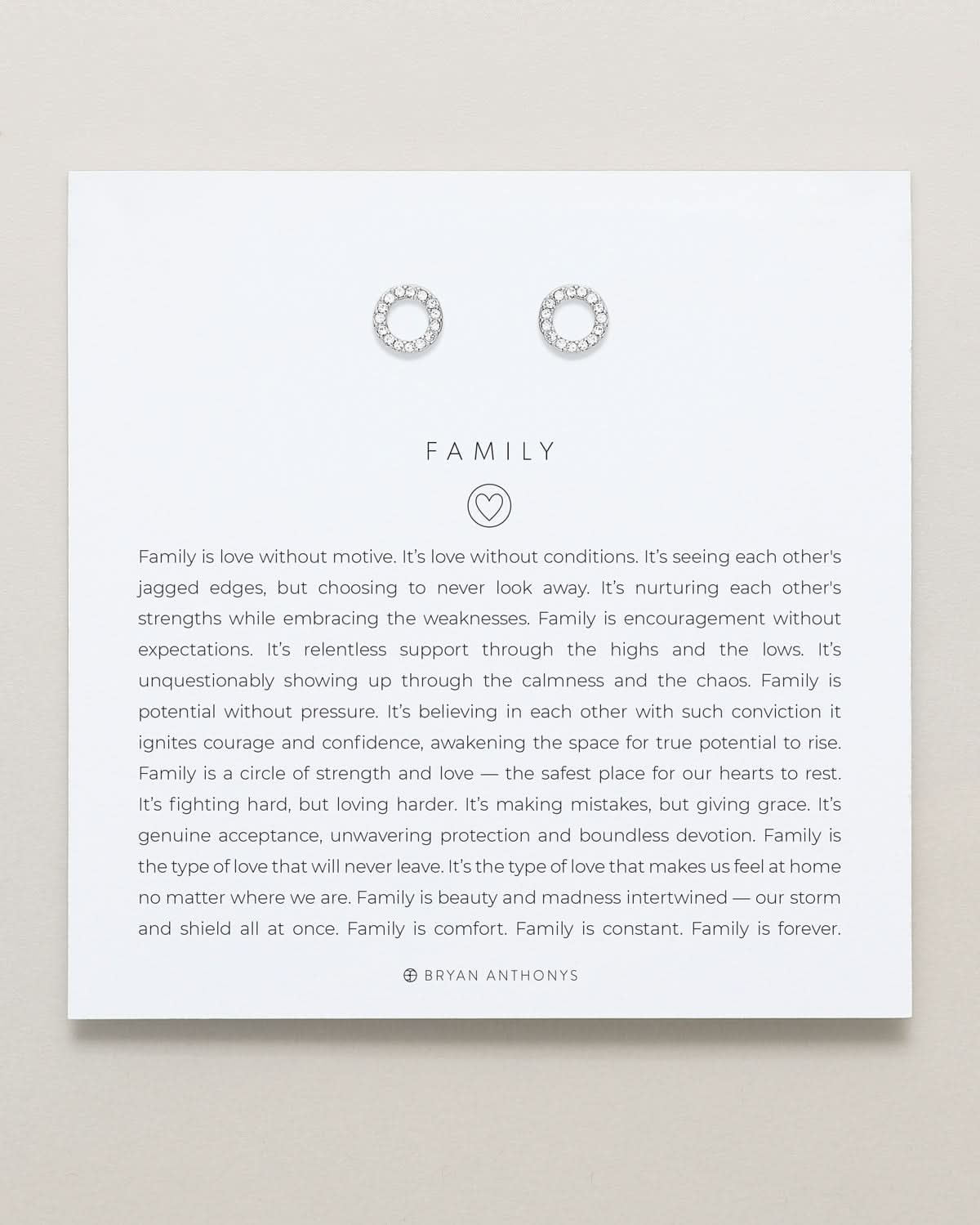 Bryan Anthonys Family Stud Earrings Silver
