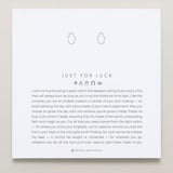 Bryan Anthonys Just For Luck Hamsa Silver Earring On Card