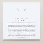 Bryan Anthonys Just For Luck Wishbone Silver Earring On Card
