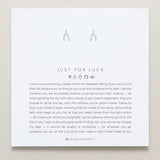Bryan Anthonys Just For Luck Wishbone Silver Earring On Card