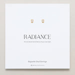 Bryan Anthonys Radiance Collection Baguette Stud Earrings Gold On Card