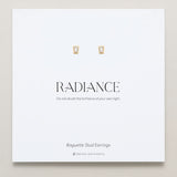Bryan Anthonys Radiance Collection Baguette Stud Earrings Gold On Card