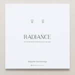 Bryan Anthonys Radiance Collection Baguette Stud Earrings Silver On Card