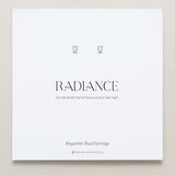 Bryan Anthonys Radiance Collection Baguette Stud Earrings Silver On Card