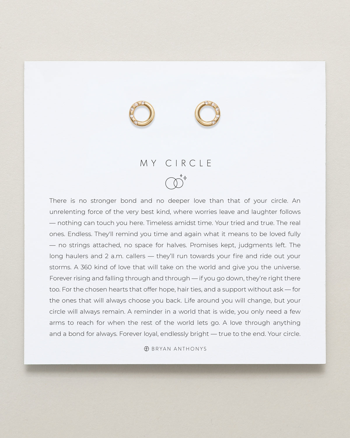 Bryan Anthonys My Circle Stud Earrings Gold