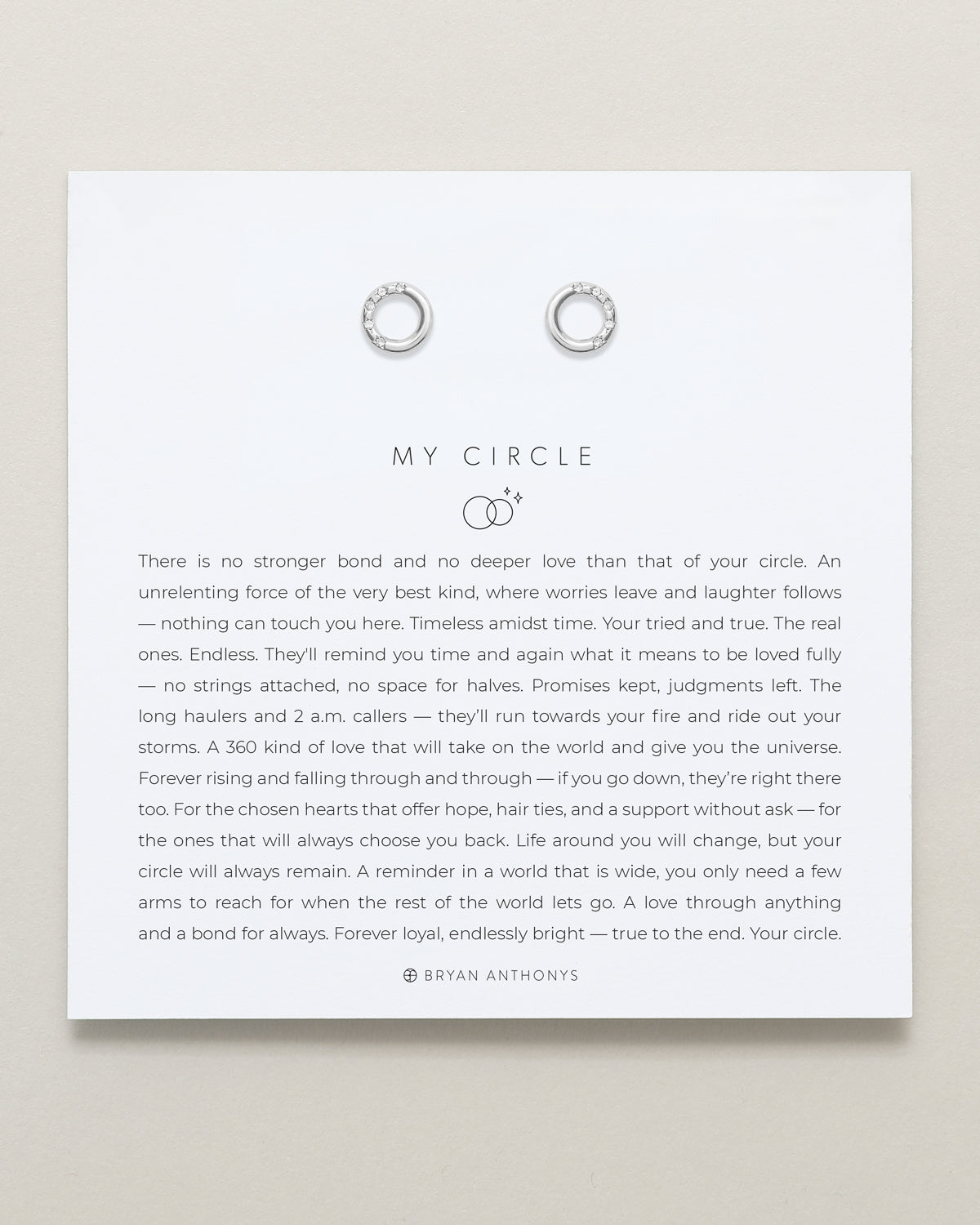 Bryan Anthonys My Circle Stud Earrings Silver