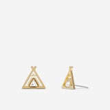 Bryan Anthonys Tribe Stud Earrings In Gold