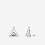Bryan Anthonys Tribe Stud Earrings In Silver