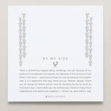 Bryan Anthonys Bridal Collection By My Side Pear Cut Chandelier Bridesmaid Earrings in Silver On Card