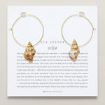 Bryan Anthonys Gold Sea Seeker Hoop Earrings On Card