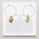 Bryan Anthonys Gold Sea Seeker Hoop Earrings On Card