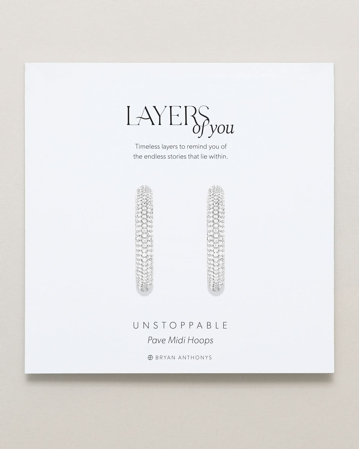 Bryan Anthonys Unstoppable Pave Midi Hoops Silver