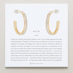 Bryan Anthonys Mom Baguette Maxi Hoop Earrings Gold On Card