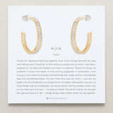 Bryan Anthonys Mom Baguette Maxi Hoop Earrings Gold On Card