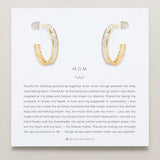 Bryan Anthonys Mom Baguette Midi Hoop Earrings in Gold