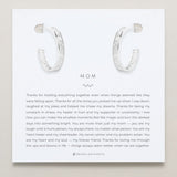 Bryan Anthonys Mom Baguette Midi Hoop Earrings in Silver