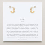 Bryan Anthonys Mom Baguette Mini Hoop Earrings Gold On Card