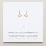 Bryan Anthonys Self Love Marquise Drop Earrings on Meaning Card in Gold