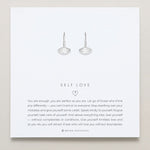 Bryan Anthonys Self Love Marquise Drop Earrings on Meaning Card in Silver