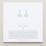 Bryan Anthonys Self Love Marquise Drop Earrings on Meaning Card in Silver