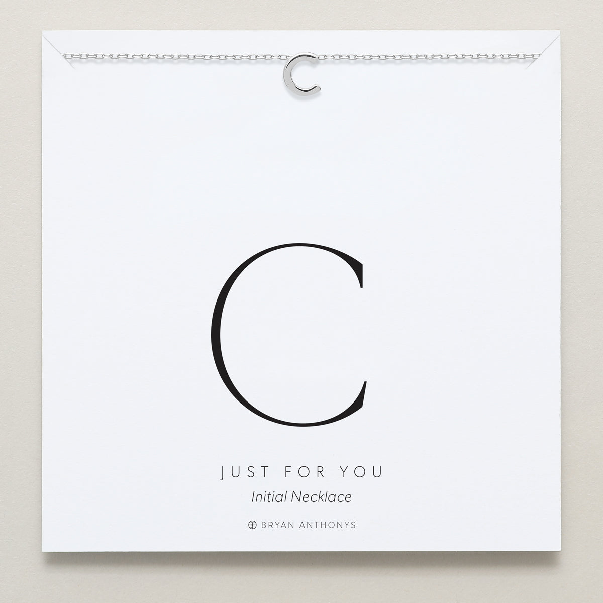 Bryan Anthonys Just For You Initial C Silver On Card