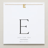 Bryan Anthonys Just For You Gold E Necklace On Card