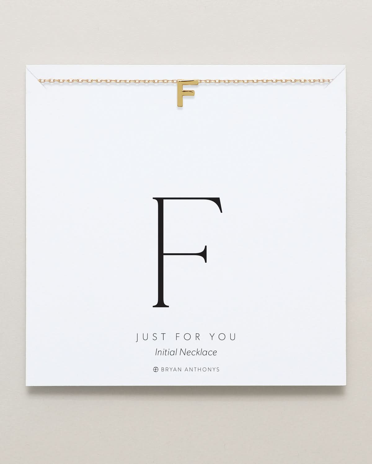 Bryan Anthonys Just For You Gold F Necklace On Card