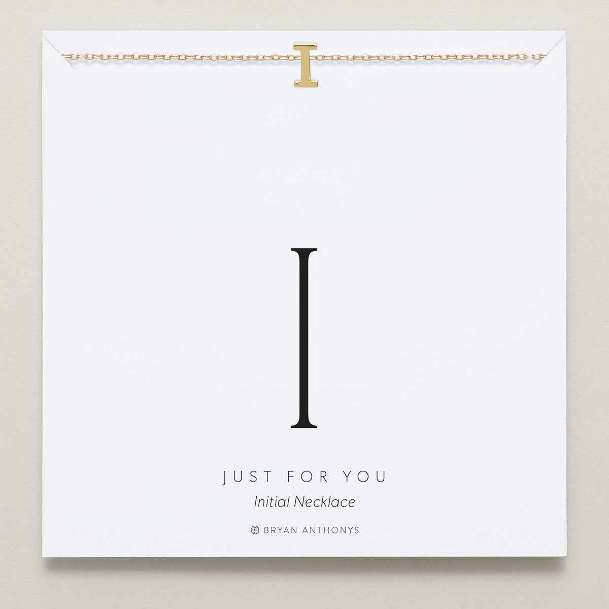 Bryan Anthonys Just For You Gold I Necklace On Card