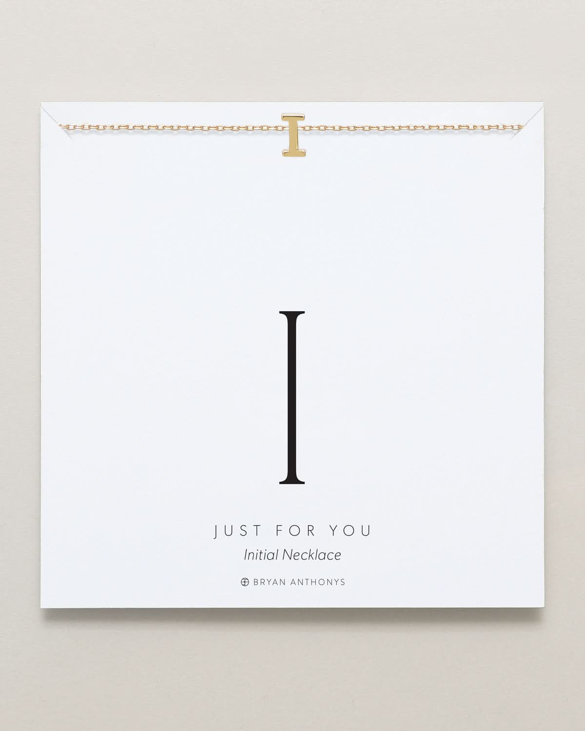Bryan Anthonys Just For You Gold I Necklace On Card