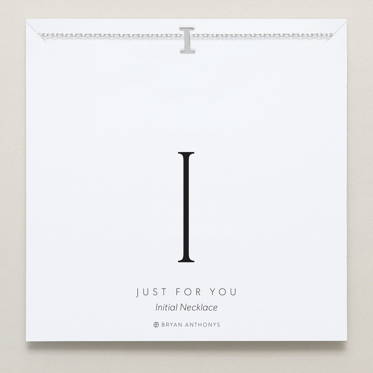 Bryan Anthonys Just For You Silver L Necklace On Card