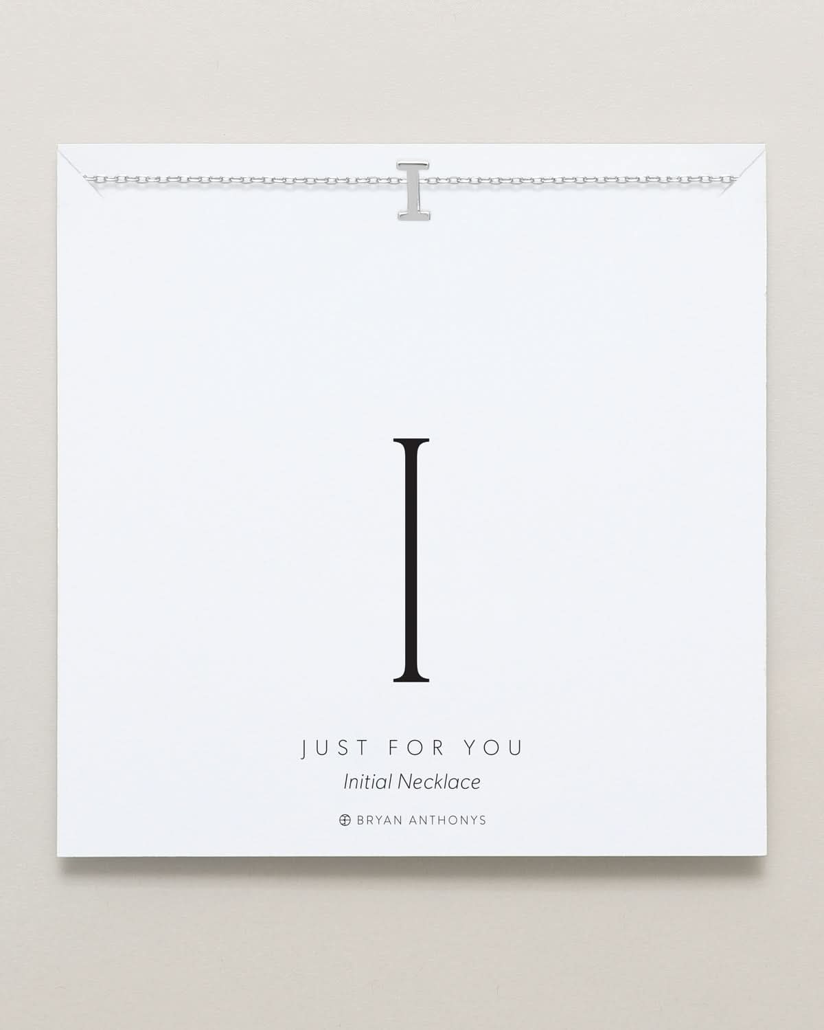 Bryan Anthonys Just For You Silver L Necklace On Card