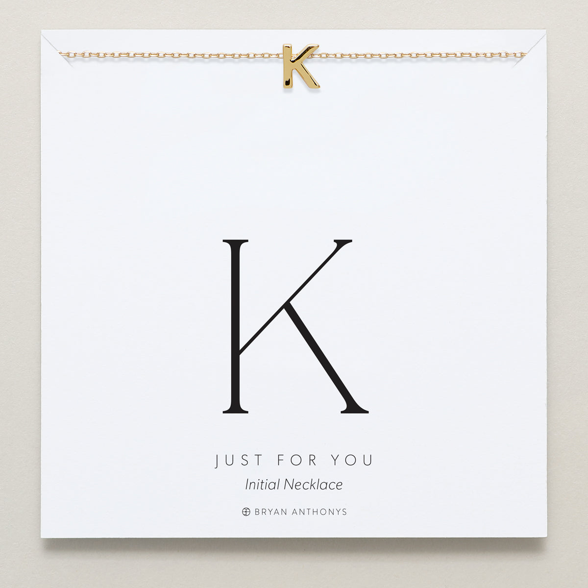 Bryan Anthonys Just For You Gold K Necklace On Card