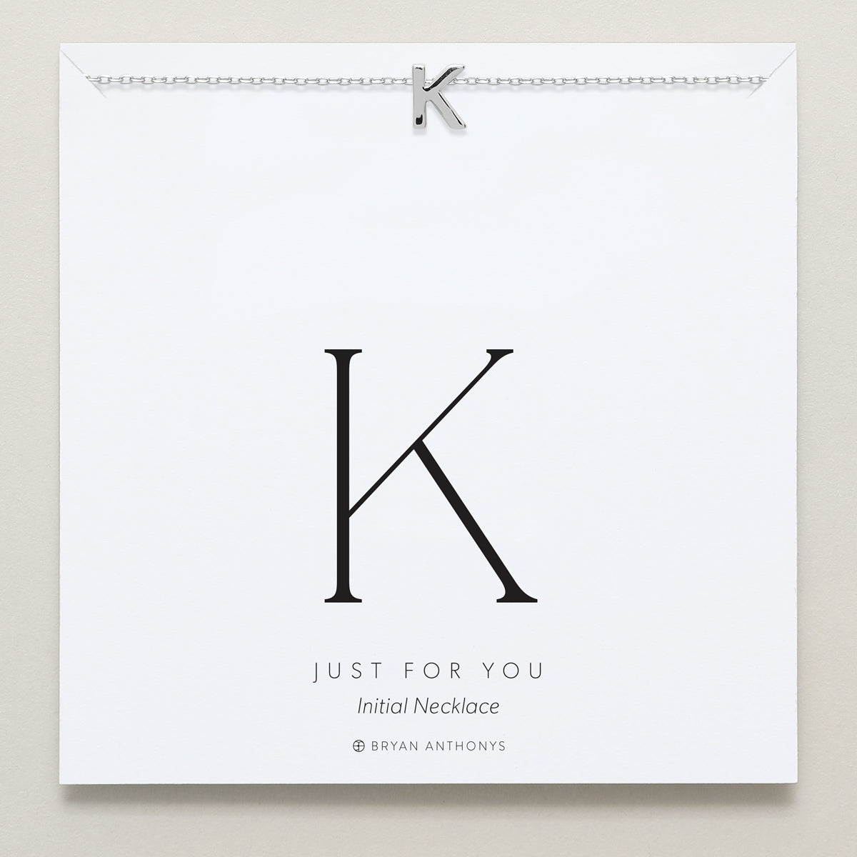 Bryan Anthonys Just For You Silver K Necklace On Card