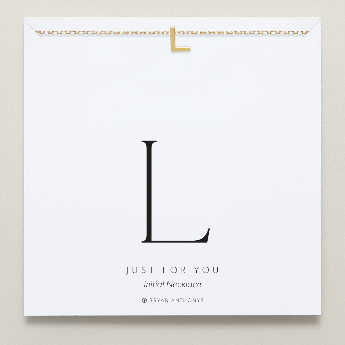 Bryan Anthonys Just For You Gold L Necklace On Card