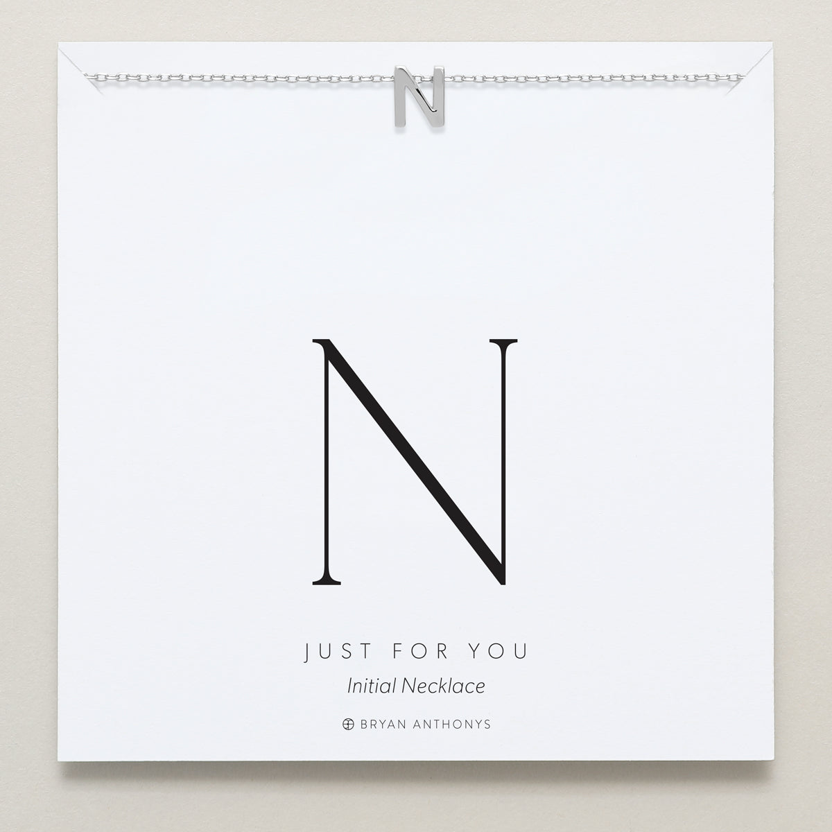 Bryan Anthonys Just For You Silver N Necklace On Card