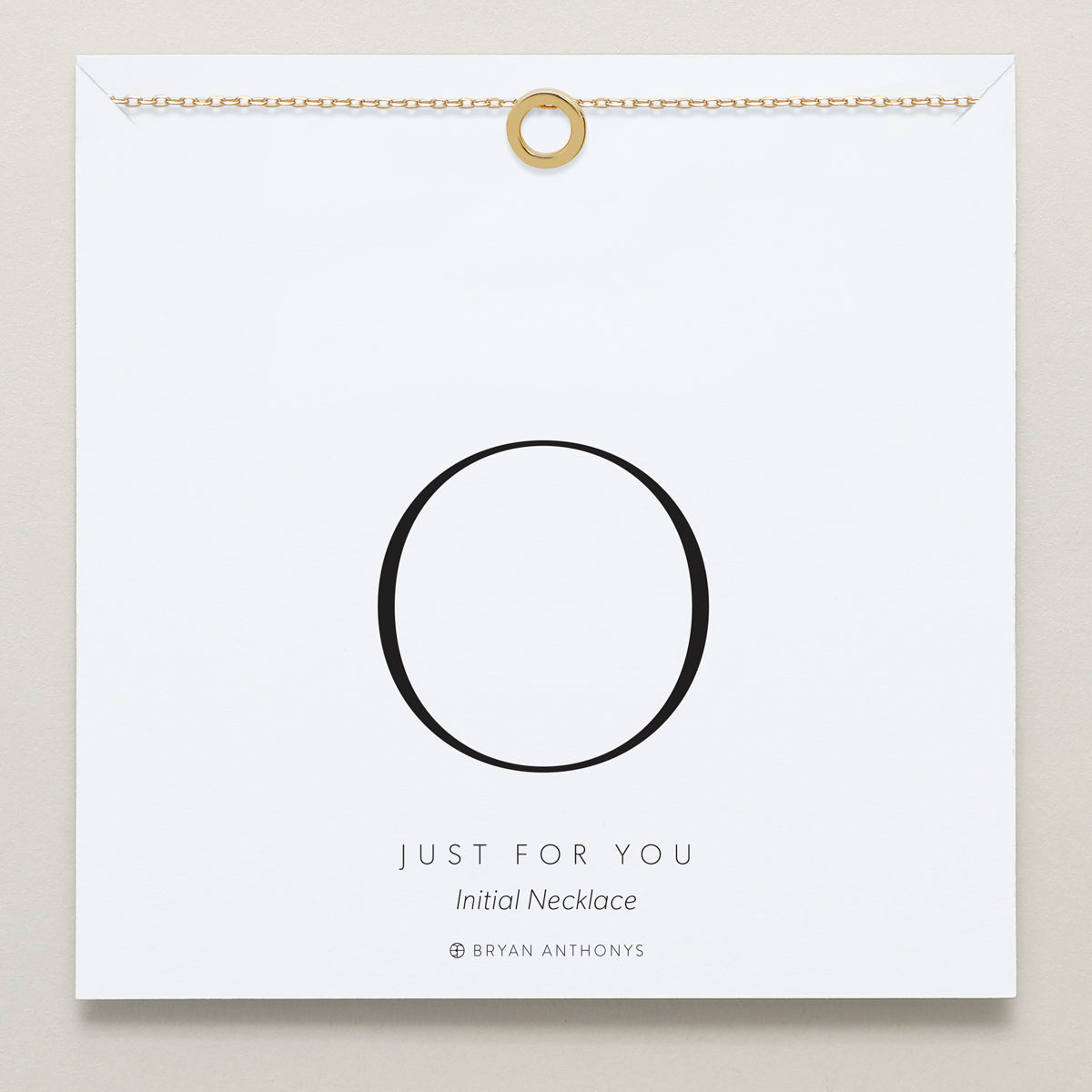Bryan Anthonys Just For You Gold O Necklace On Card