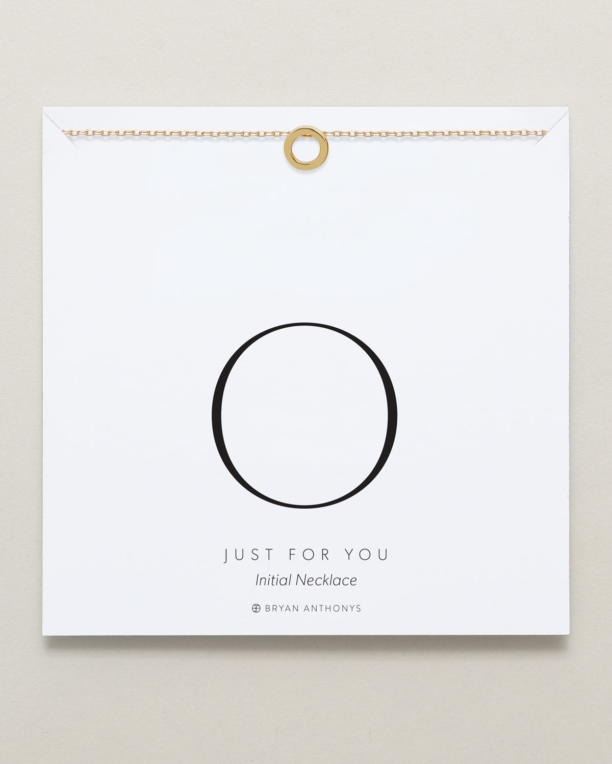 Bryan Anthonys Just For You Gold O Necklace On Card