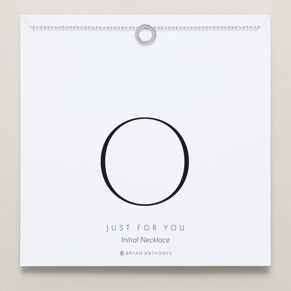 Bryan Anthonys Just For You Silver O Necklace On Card