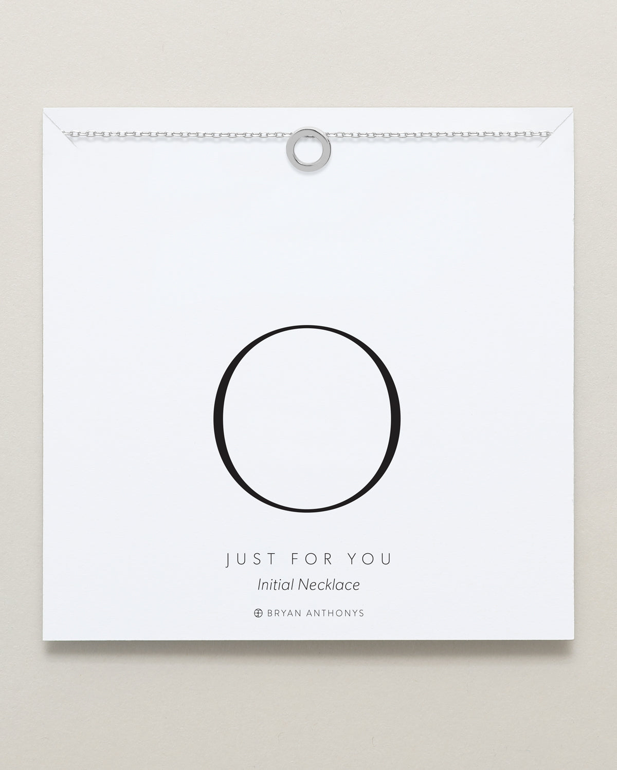 Bryan Anthonys Just For You Silver O Necklace On Card